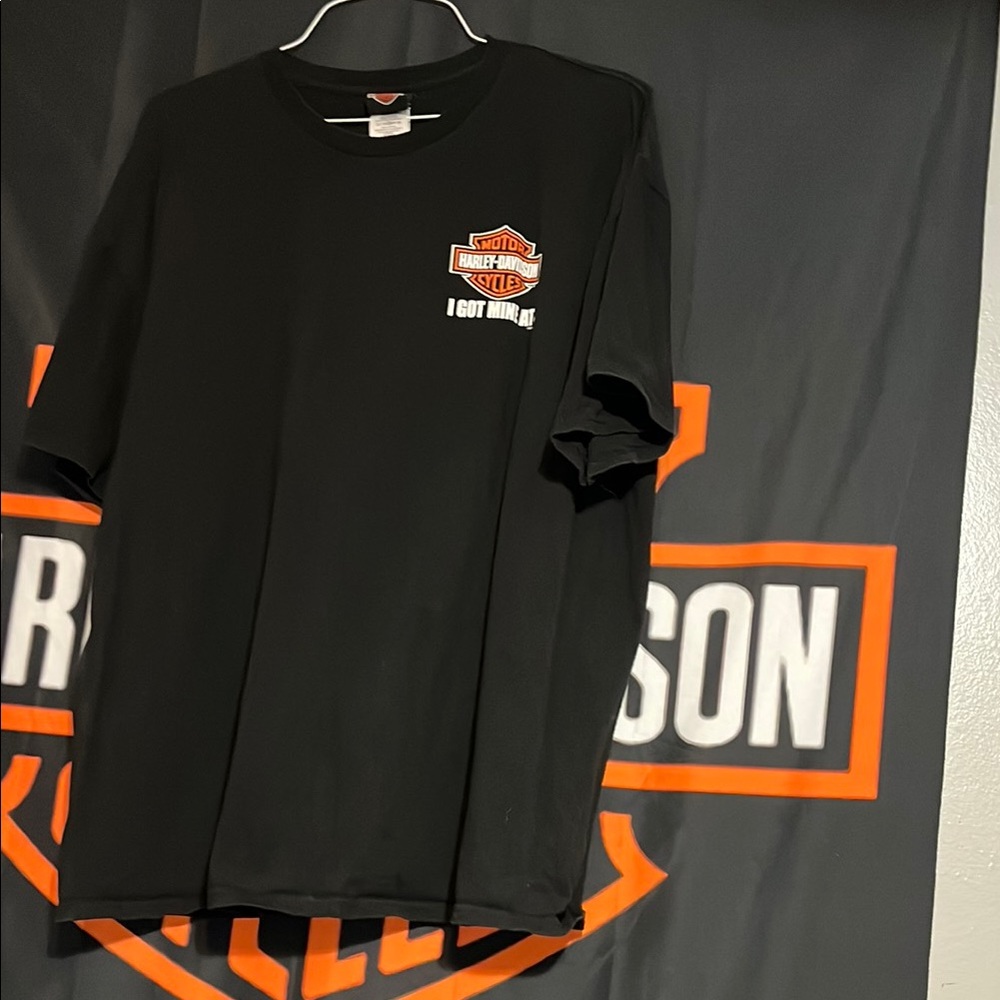 Harley-Davidson Black Short Sleeve Tee with Iconic Branding